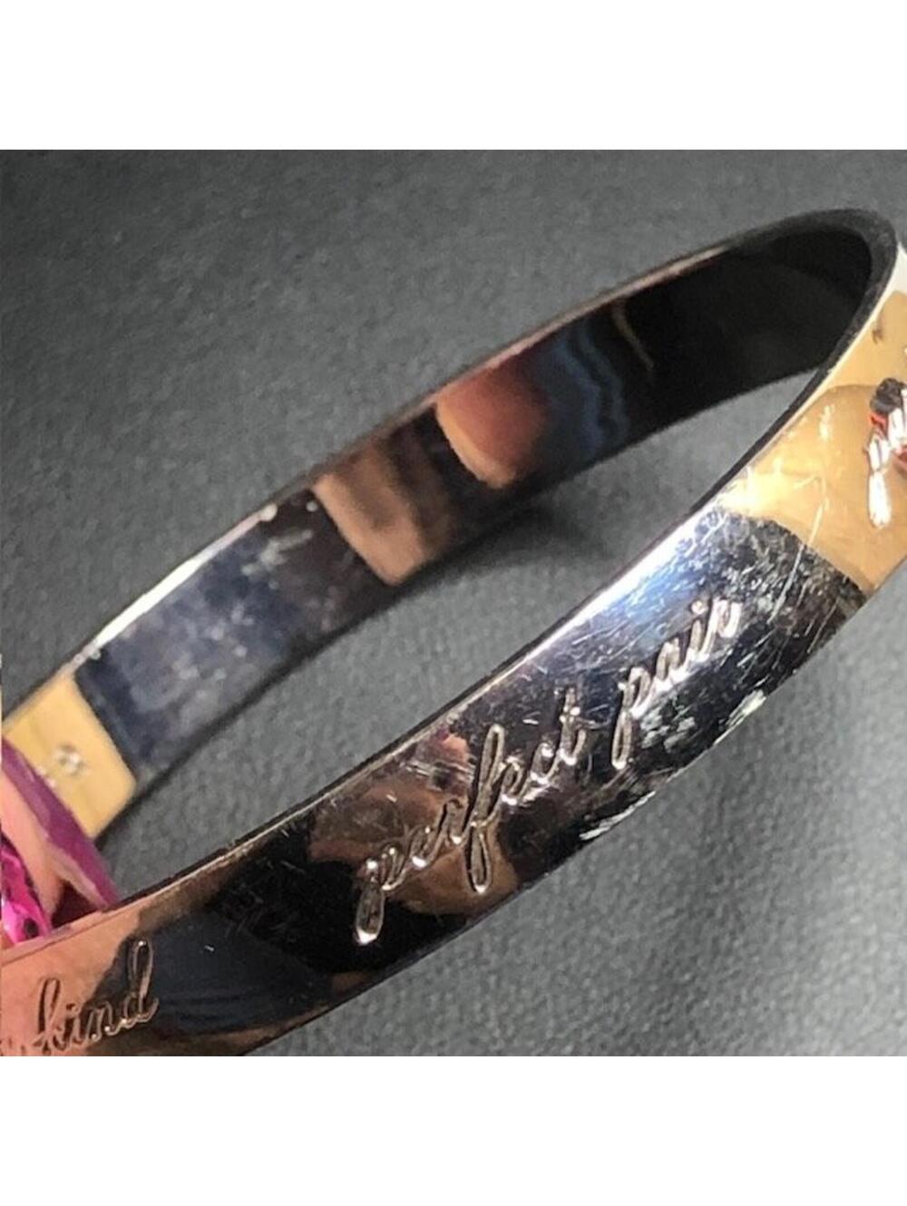 8614 Kate Spade New York Silver Tone Inspo Bangle Bracelet sisters Best Friends